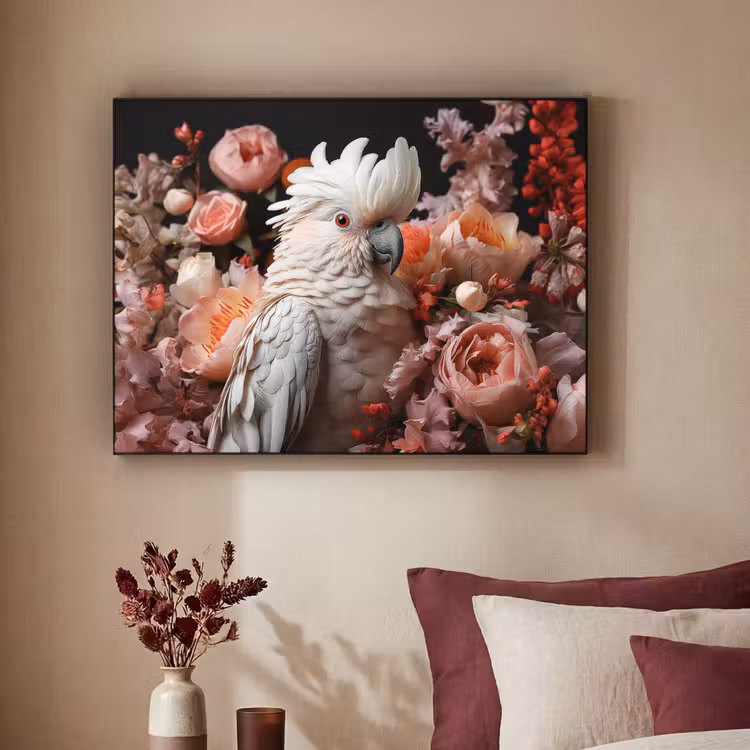 Art Frame - Kaketoe - Dier - Natuur - Botanisch - Bloemen - Roze — 2