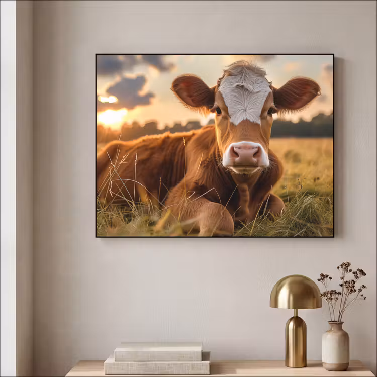 Art Frame - Koe - Dier - Weiland - Gras - Dieren - Natuur — 3