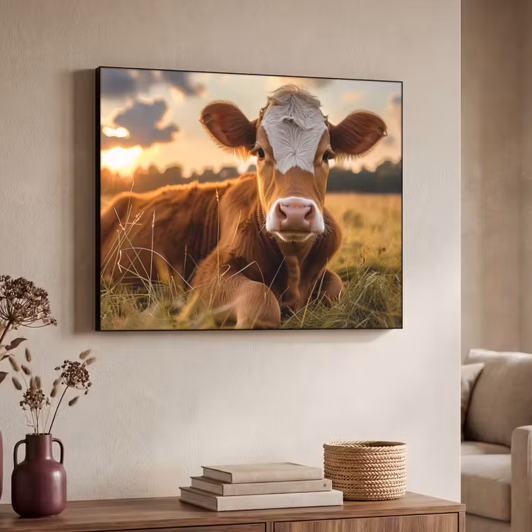 Art Frame - Koe - Dier - Weiland - Gras - Dieren - Natuur — 4