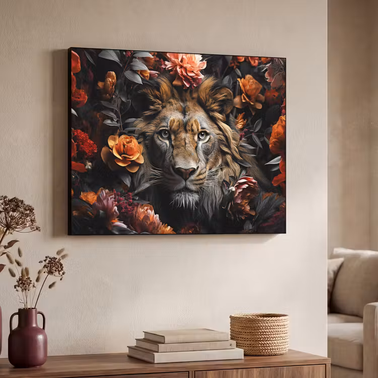 Art Frame - Leeuw - Dier - Natuur - Bloemen - Botanisch — 4