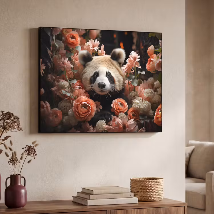Art Frame - Panda - Dier - Bloemen - Natuur - Botanisch — 4