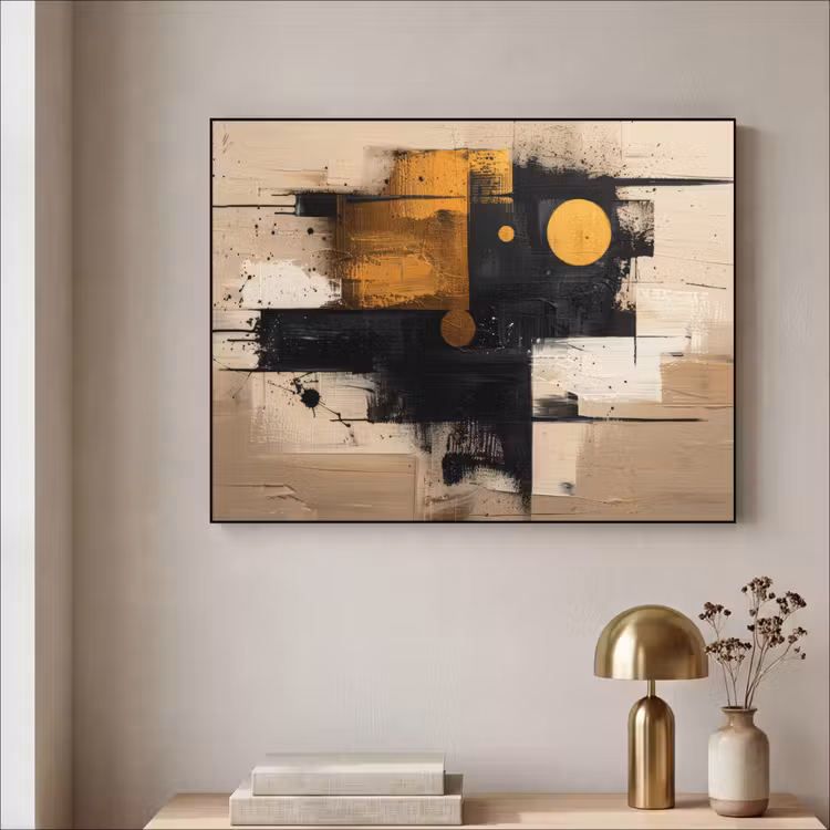 Art Frame - Abstract - Zwart - Goud - Modern — 3