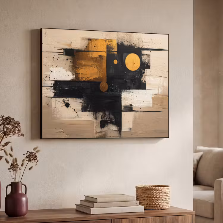 Art Frame - Abstract - Zwart - Goud - Modern — 4
