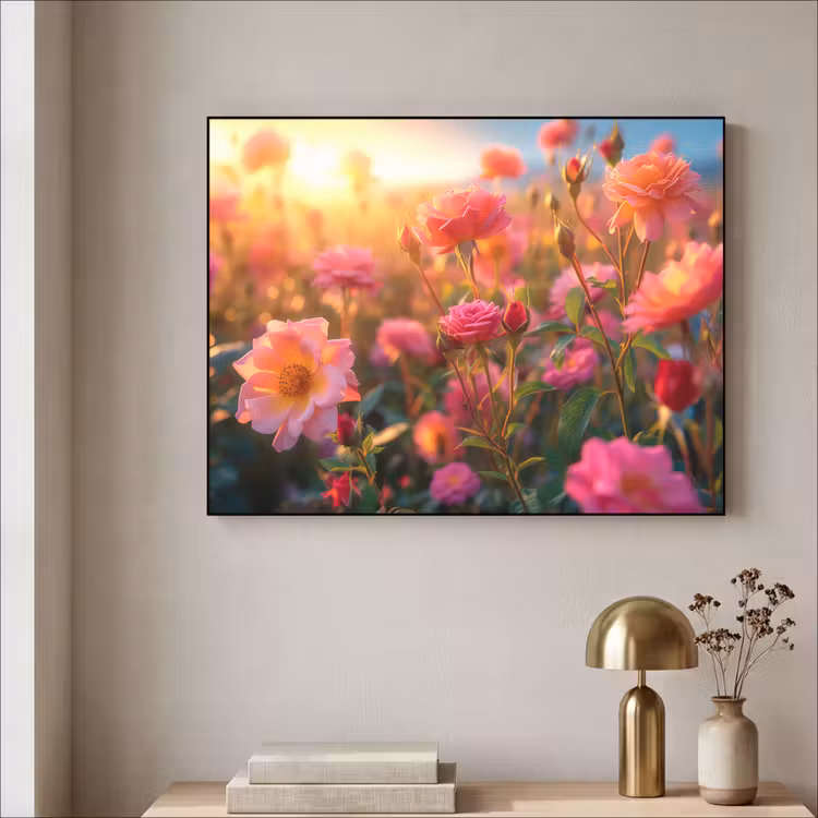 Art Frame - Bloemen - Rozen - Natuur - Roze - Bloem — 3