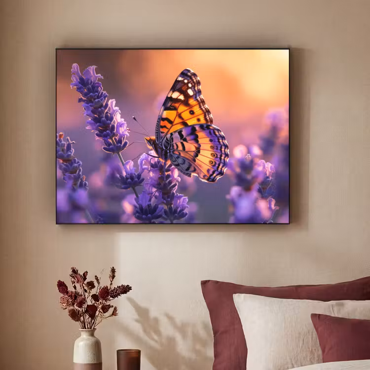 Art Frame - Bloemen - Vlinder - Lavendel - Bloem - Natuur — 2