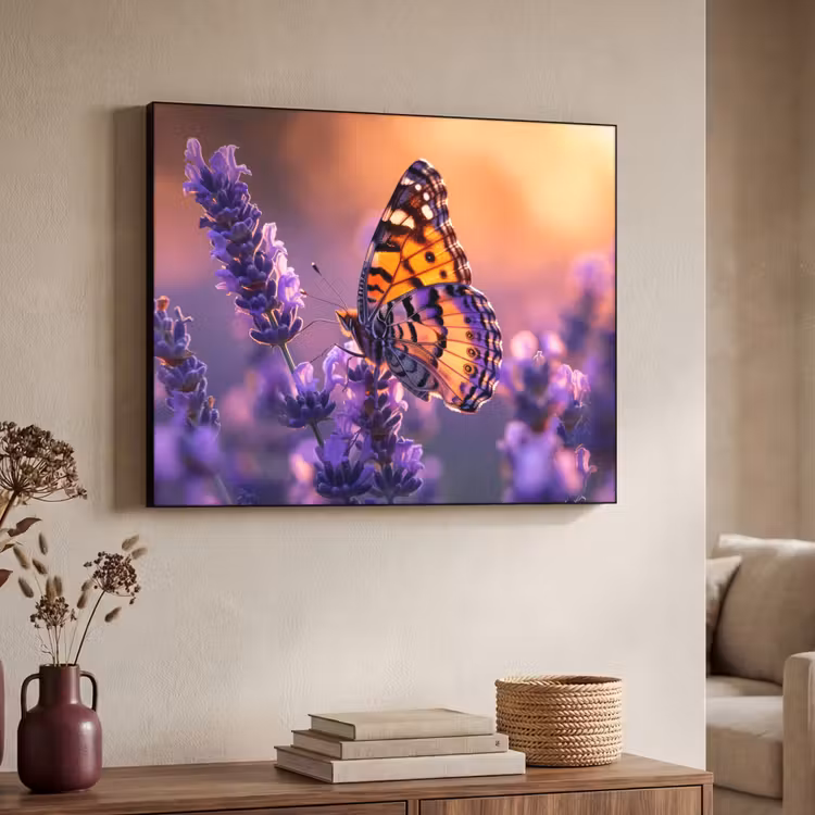 Art Frame - Bloemen - Vlinder - Lavendel - Bloem - Natuur — 4
