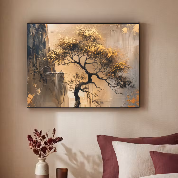 Art Frame - Boom - Goud - Landschap - Verf — 2