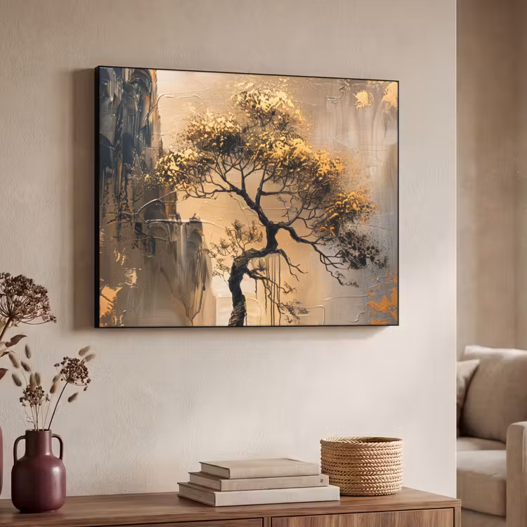 Art Frame - Boom - Goud - Landschap - Verf — 4
