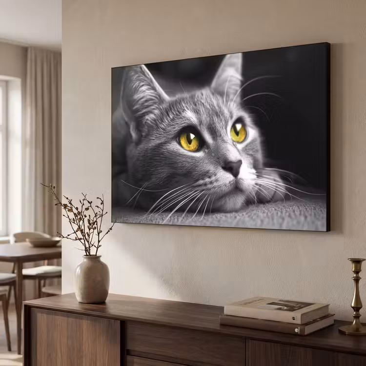 Art Frame - Kat - Zwart - Wit - Dieren - Natuur — 4