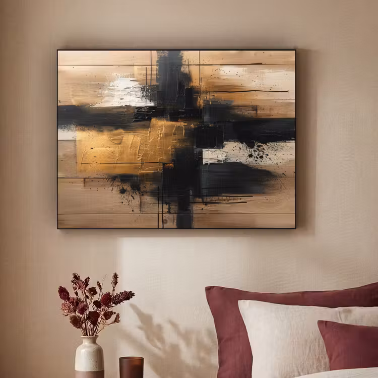 Art Frame - Modern - Zwart - Goud - Verf — 2