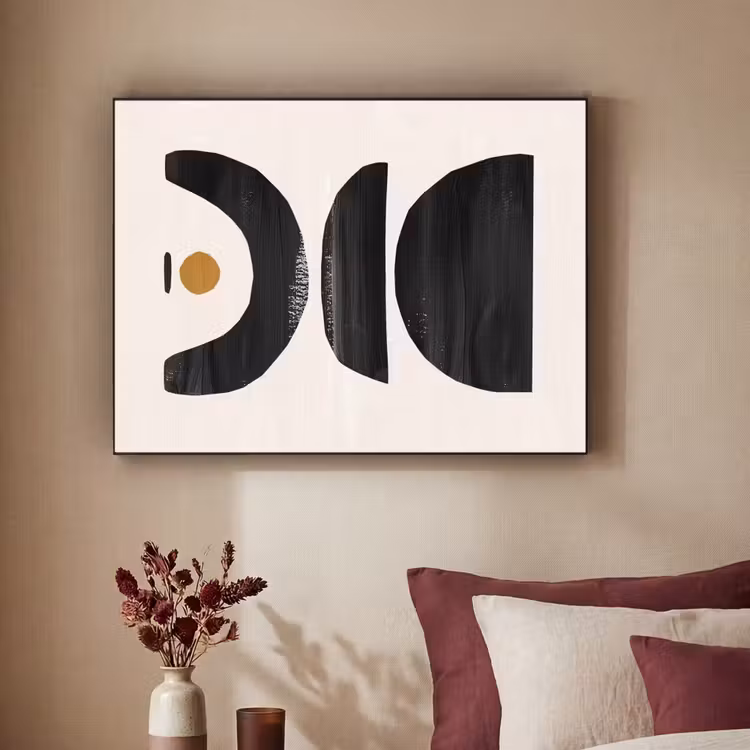 Art Frame - Abstract - Halve cirkel - Kunst - Zwart wit — 2