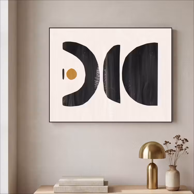 Art Frame - Abstract - Halve cirkel - Kunst - Zwart wit — 3
