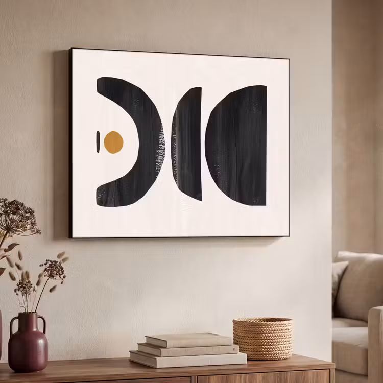 Art Frame - Abstract - Halve cirkel - Kunst - Zwart wit — 4