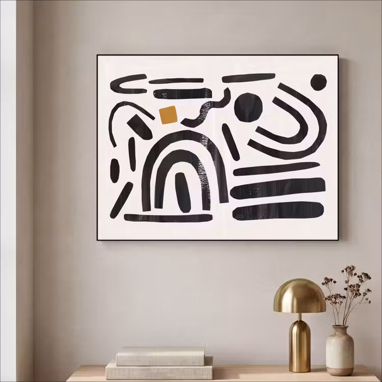 Art Frame - Abstract - Kunst - Vormen - Zwart — 3