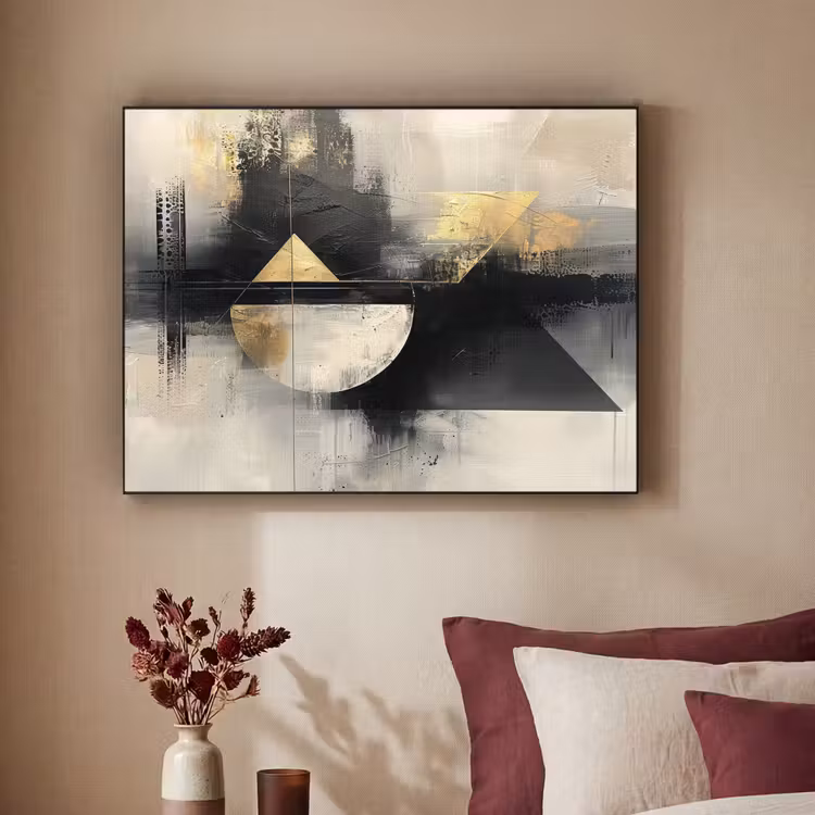 Art Frame - Abstract - Zwart - Verf - Modern — 2