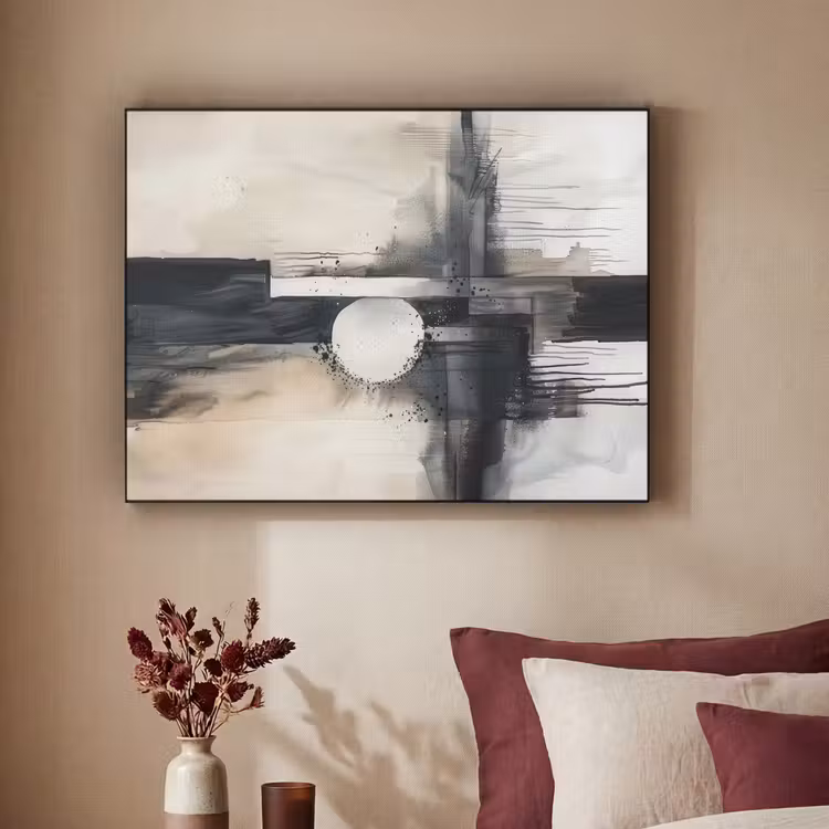 Art Frame - Abstract - Zwart wit - Verf - Modern — 2