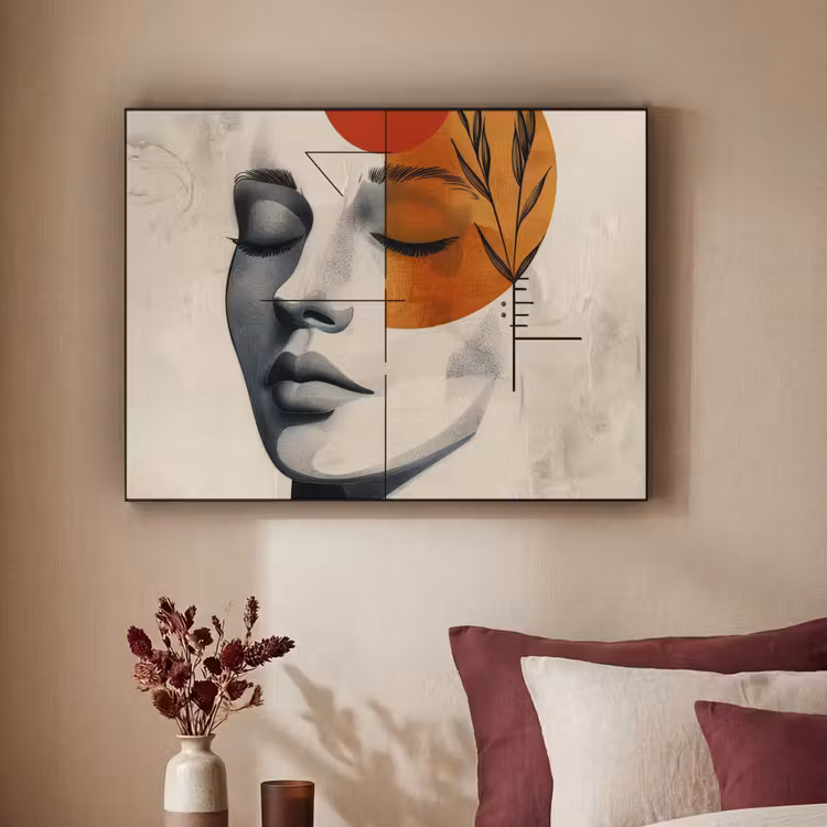 Art Frame - Gezicht - Cirkels - Kunst - Modern — 2