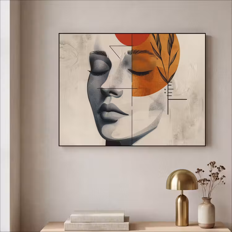 Art Frame - Gezicht - Cirkels - Kunst - Modern — 3
