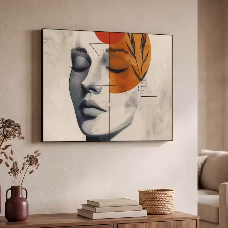 Art Frame - Gezicht - Cirkels - Kunst - Modern — 4