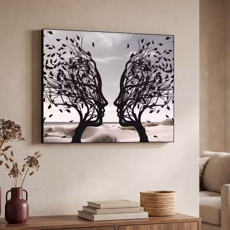 Art Frame - Bomen - Gezicht - Bladeren - Moderne kunst — 4