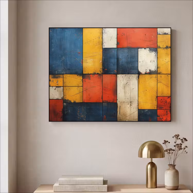 Art Frame - Mondriaan stijl - Kunst - Kleurrijk - Modern — 3