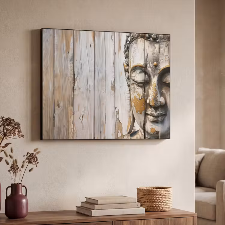 Art Frame - Boeddha - Houtlook - Modern - Industrieel — 4