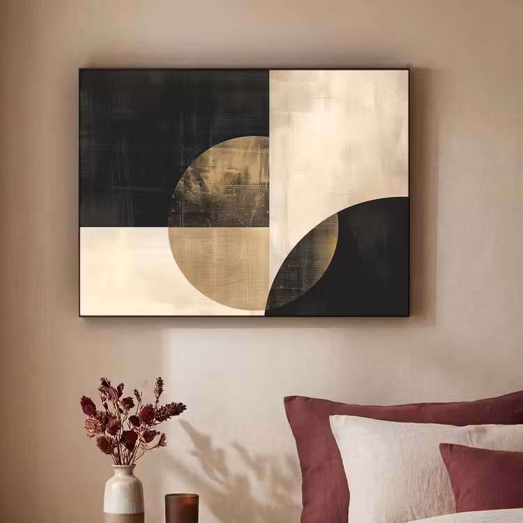 Art Frame - Abstract - Geometrische vormen - Zwart - Goud — 2