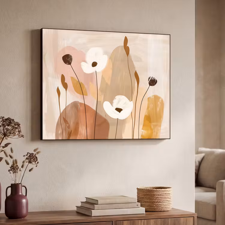 Art Frame - Bloemen - Abstract - Beige - Line art — 4