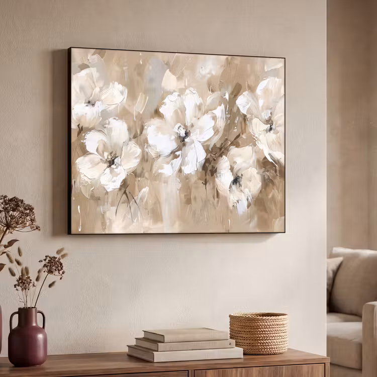 Art Frame - Bloemen - Beige - Abstract - Modern — 4