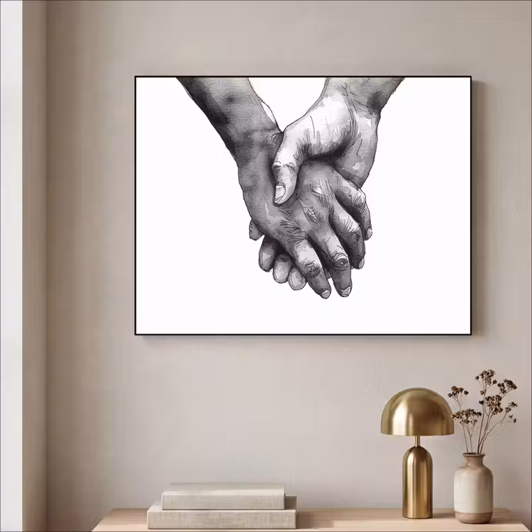 Art Frame - Handen - Zwart wit - Modern - Kunst — 3
