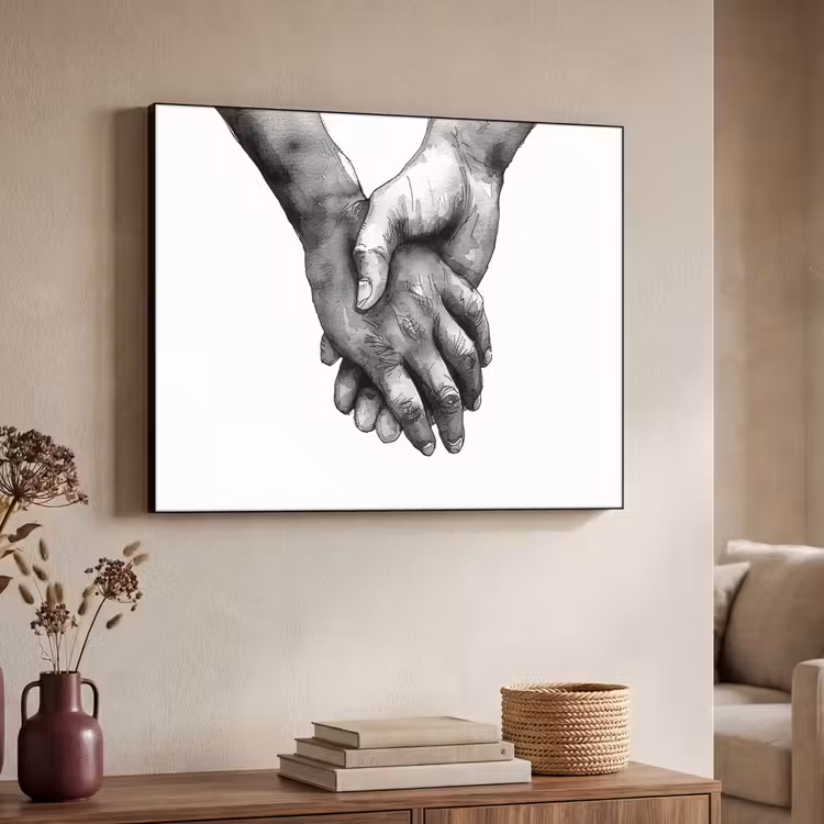 Art Frame - Handen - Zwart wit - Modern - Kunst — 4
