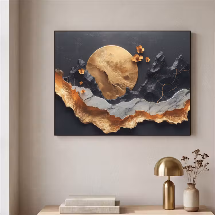 Art Frame - Kunst - Goud - Modern - Abstract — 3