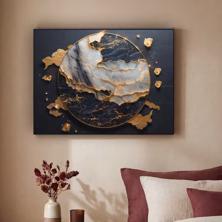 Art Frame - Kunst - Goud - Zwart - Modern - Abstract — 2
