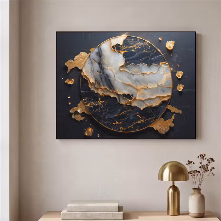 Art Frame - Kunst - Goud - Zwart - Modern - Abstract — 3