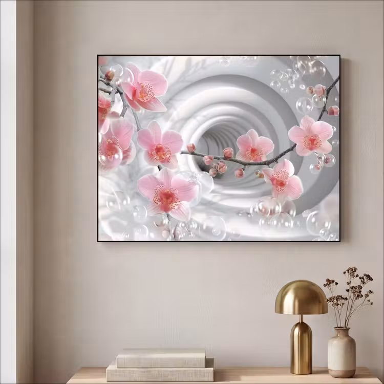 Art Frame - Bloemen - Tunnel - Abstact - 3D effect — 3