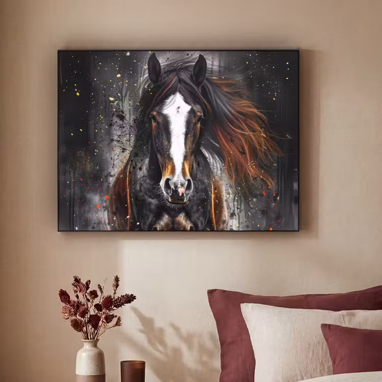 Art Frame - Paard - Dieren - Zwart - Luxe - Modern — 2