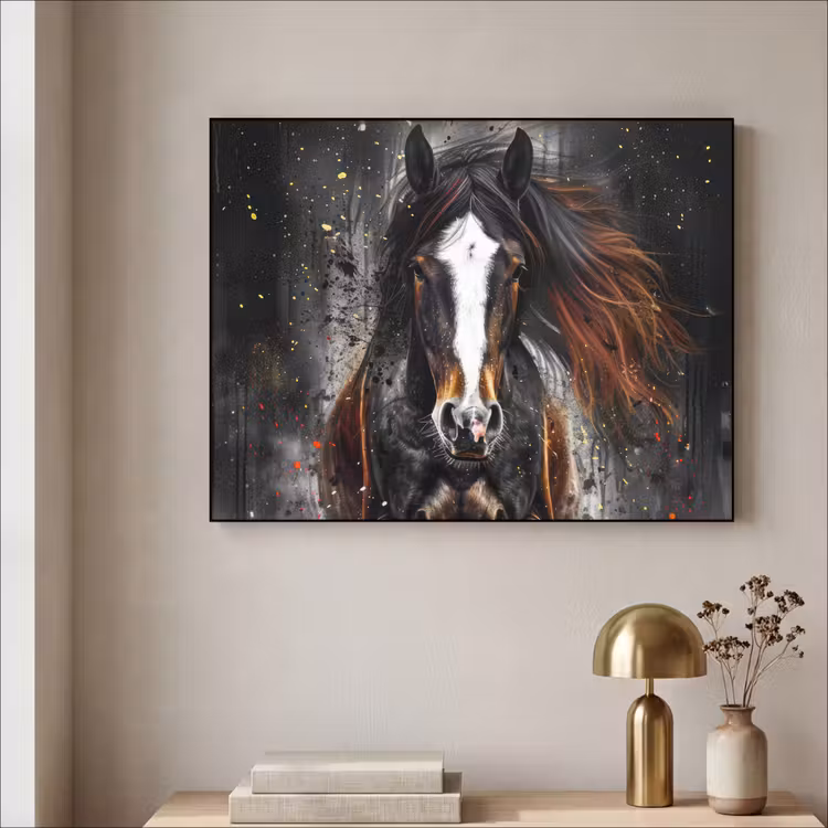 Art Frame - Paard - Dieren - Zwart - Luxe - Modern — 3