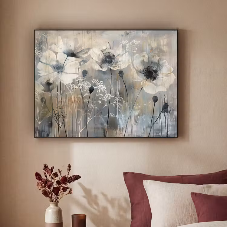 Art Frame - Bloemen - Planten - Grijs - Abstract — 2
