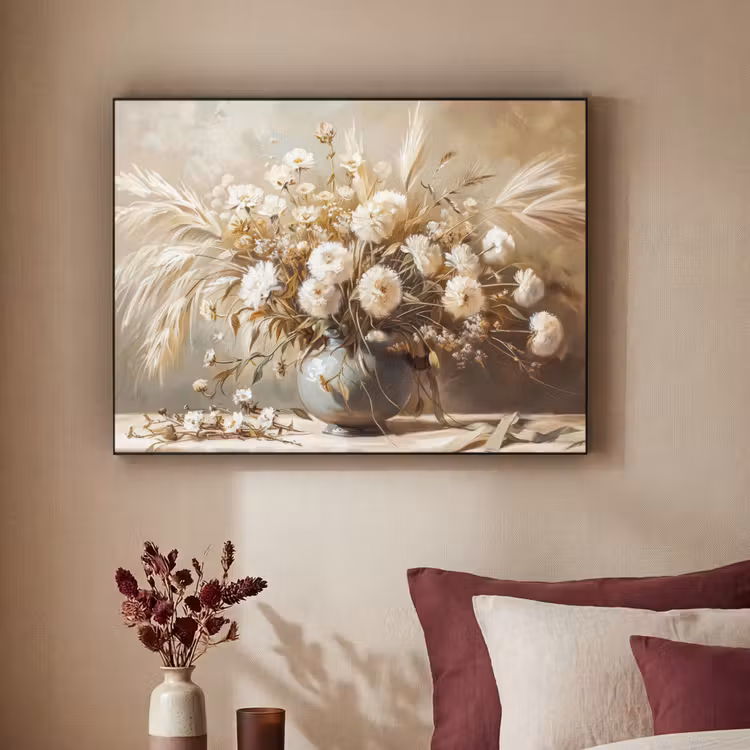 Art Frame - Bloemen - Vaas - Stilleven - Beige — 2