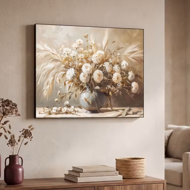 Art Frame - Bloemen - Vaas - Stilleven - Beige — 4