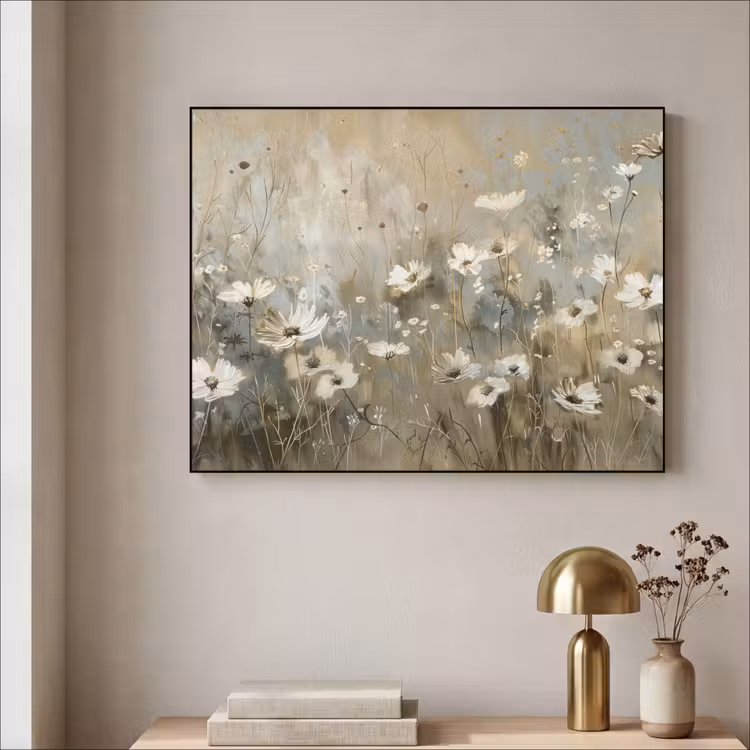 Art Frame - Bloemen - Wit - Natuur - Grijs - Modern — 3