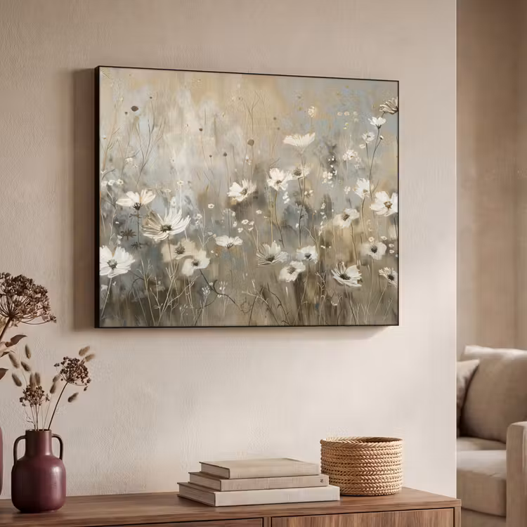 Art Frame - Bloemen - Wit - Natuur - Grijs - Modern — 4