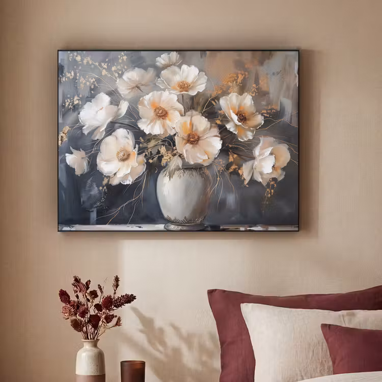 Art Frame - Bloemen - Wit - Vaas - Modern — 2