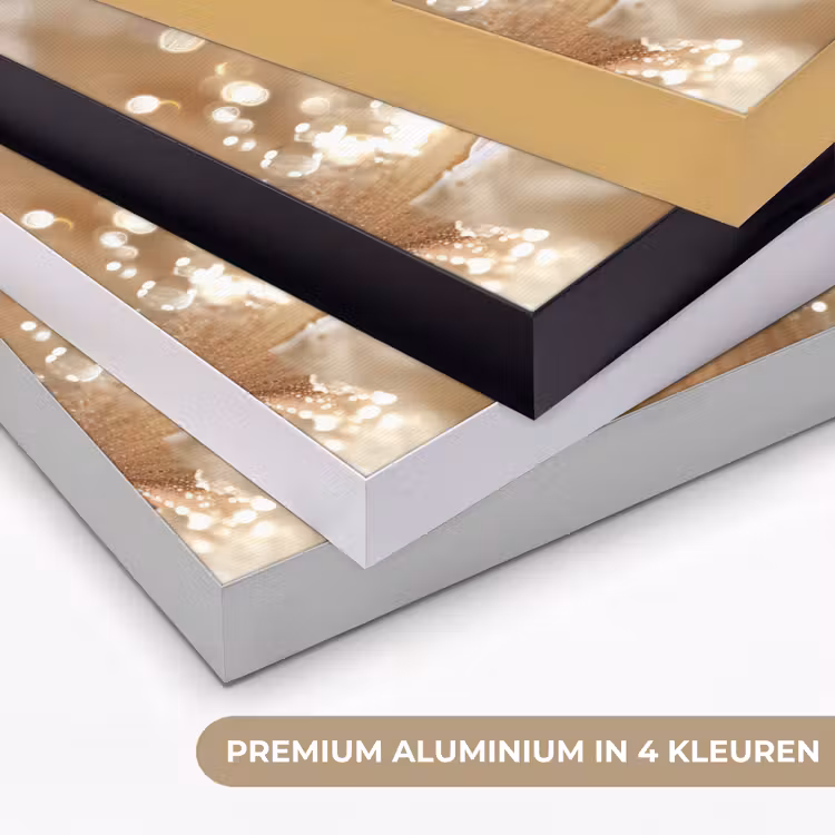 Art Frame - Bloem - Wit - Glitter - Goud - Modern — 5