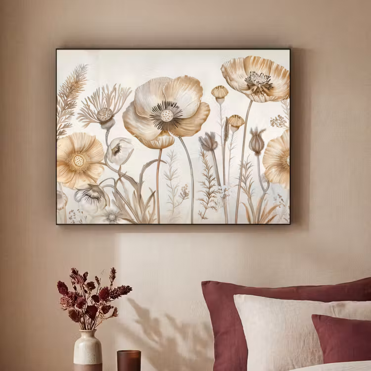 Art Frame - Bloemen - Beige - Natuur - Illustratie — 2