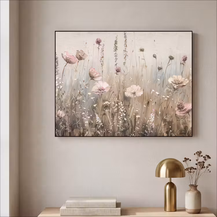 Art Frame - Bloemen - Roze - Modern - Beige — 3