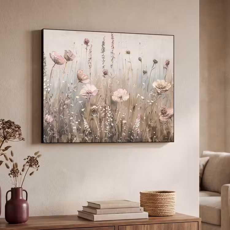 Art Frame - Bloemen - Roze - Modern - Beige — 4