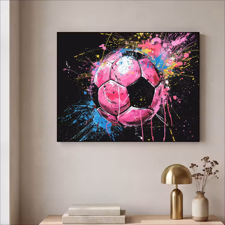 Art Frame - Graffiti - Sport - Voetbal - Bal - Roze — 3
