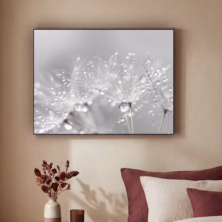 Art Frame - Paardenbloem - Waterdruppels - Stilleven - Modern — 2