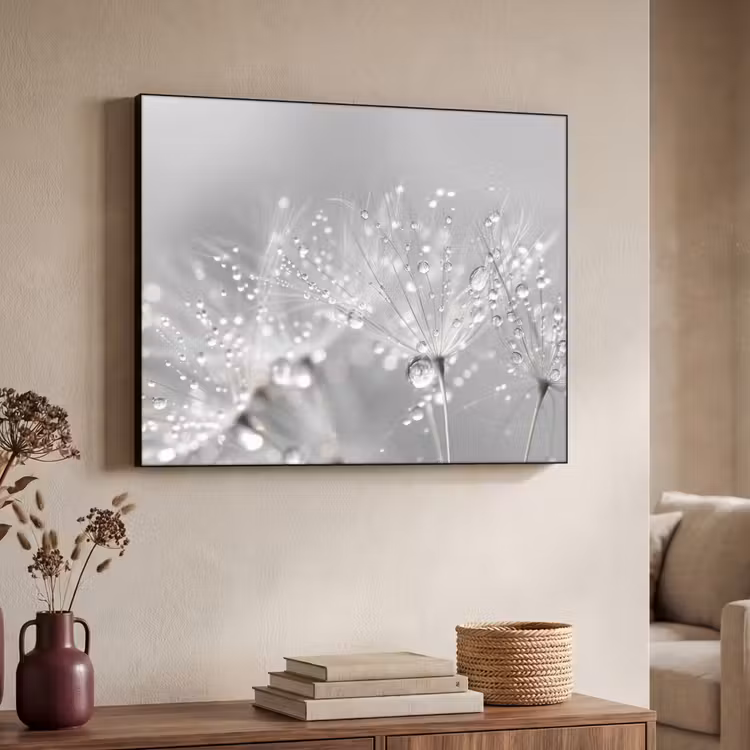 Art Frame - Paardenbloem - Waterdruppels - Stilleven - Modern — 4